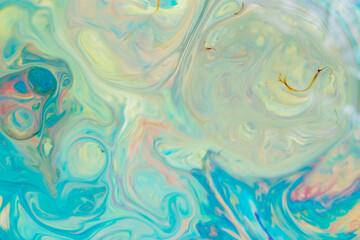 Abstract multicolored liquid background. Abstract ink design template mixed texture background. Psychedelic multicolored pattern. Fluid art