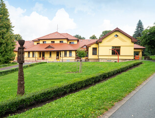 Fototapeta na wymiar Hamzova lecebna. One of the buildings of the extensive spa complex