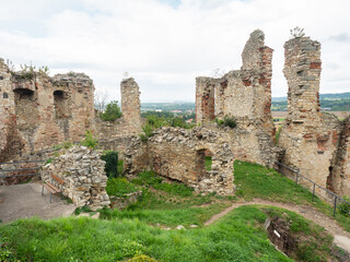 Fototapeta na wymiar Originally a Kalisz castle, later a Catholic one, abandoned in the nineteenth century.