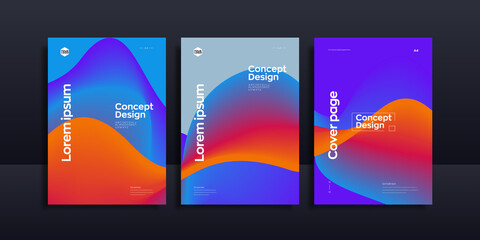 Artistic cover page design. Creative liquid color background in concept of brochure, business Presentation, annual report, magazine.