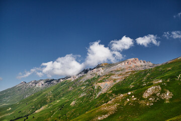 mountain landscape with clouds