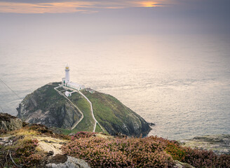 South Stack Lighthouse on the isle on Anglesey, Wales