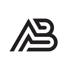 Letter AB logo template
