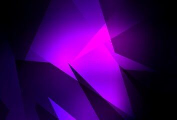 Dark Purple vector layout with lines, triangles.