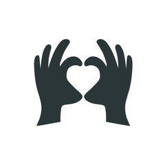 Obraz premium Gesture of the hands folded as heart.