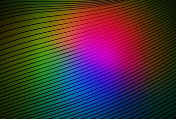 Dark Pink, Green vector texture with curved lines.