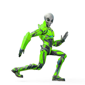 Mega Alien Is Doing A Robot Dance