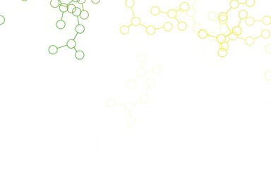 Light Green, Yellow vector texture with artificial intelligence concept.
