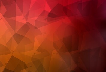 Dark Red, Yellow vector backdrop with polygonal shapes.