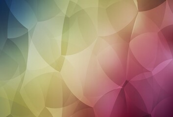 Obraz premium Light Green, Red vector background with triangles.