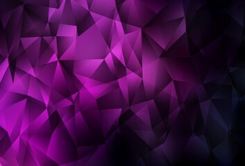 Obraz premium Dark Pink vector triangle mosaic template.