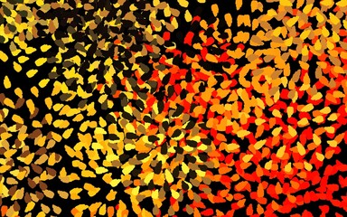 Dark Orange vector template with chaotic shapes.