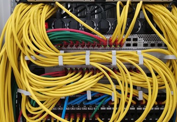 Network switch and Ethernet vlan cables to server