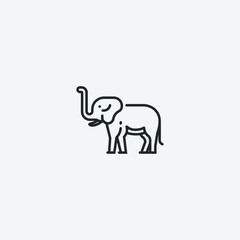 Elephant vector icon illustration sign