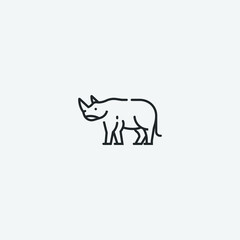 Rhino vector icon illustration sign