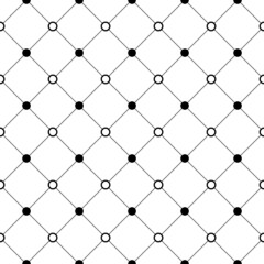 Vector seamless pattern. Geometric pattern. Black and white background. Repeated texture. Repeating diagonal geo pattern for design prints. Abstract printed. Geometry printing. Vector illustration