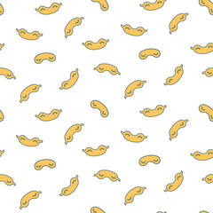 Vector seamless pattern with a mask for sleeping. Children's design for nursery, poster, fabric, textile, print, wallpaper.