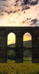 Water Aqueduct Istanbul Turkey, Beautiful sunset aqueduct