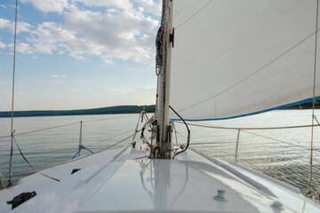 Sailing in clear weather and calm seas 