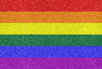 Glitter rainbow flag background texture colored bright sparkle