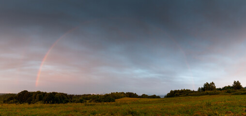 Sunset in Polańczyk after the storm, Bieszczady Mountains
