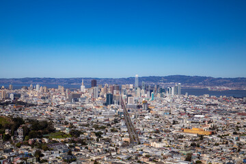 Fototapeta na wymiar scenic view to skyline of San Francisco