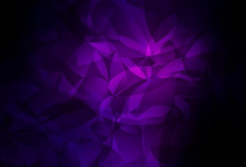 Dark Purple vector polygonal background.
