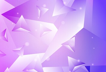 Light Purple vector gradient triangles template.