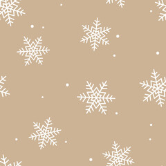 Christmas seamless pattern with snowflakes. Vector illustration
