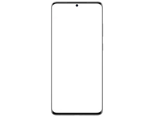 front view smart phone isolated empty screen for mockup, premium photo
