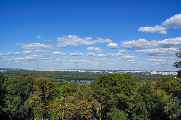 Obraz premium landscape with trees and clouds