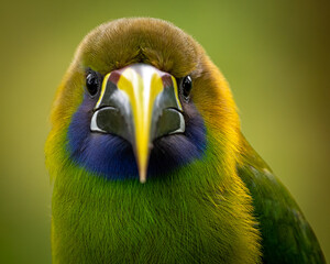 Emerald toucanet (Aulacorhynchus prasinus) from Costa Rica