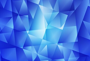 Fototapeta premium Light BLUE vector triangle mosaic background.