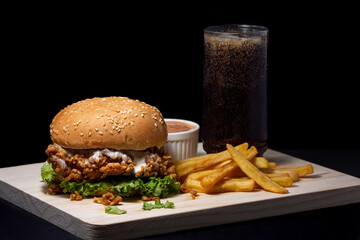 Delicious Gourmet Chicken Burger 