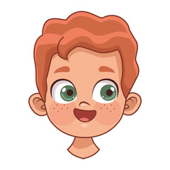 redhead little boy head