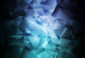 Dark Blue, Green vector shining triangular layout.