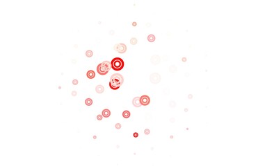 Light Red vector background with bubbles.