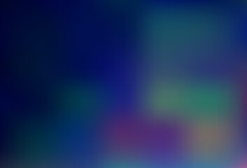 Dark BLUE vector bokeh and colorful pattern.