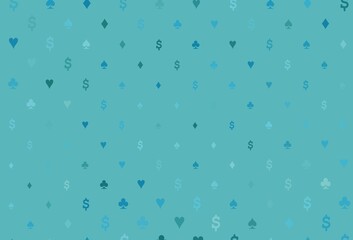 Light blue vector pattern with symbol of cards.