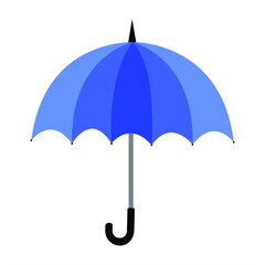 blue umbrella isolated on white background