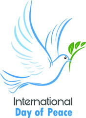 Dove with peace sign, International peace day