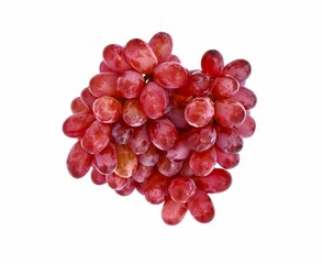 red grapes isolated on white