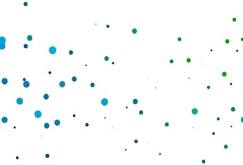 Light Blue, Green vector background with bubbles.