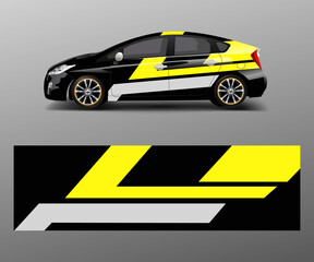 Sport car racing wrap design. vector design template design vector