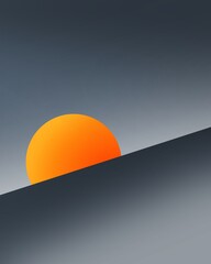 geometric abstract that seems as sunset nuance. creative arrangement of the abstract horizon. a rigid illustration of twilight.