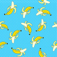 Pop art style pattern with banana