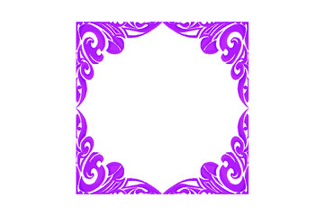 Obraz na płótnie Canvas Purple swirl ornament border