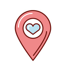 pointer with heart location