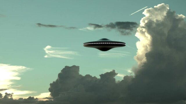 ufo flying in atmosphere