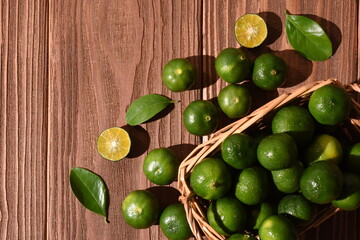 収穫されたシークヮーサーの風景